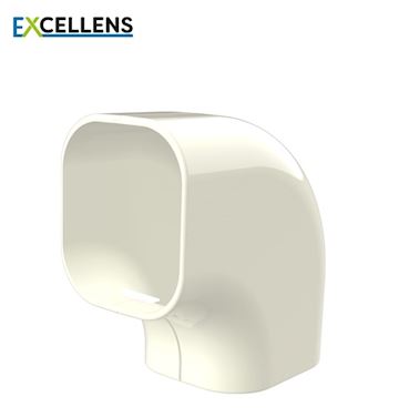 Tecnosystemi - Platte bocht 90° 100 Creme (VPE 3)