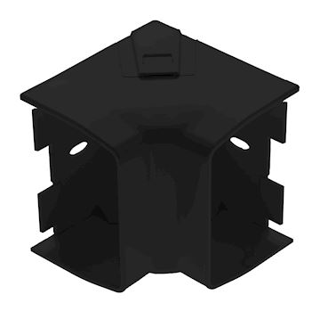 Optimal Duct Black - Binnen Bocht 90° - 110 mm vpe 6 stuks