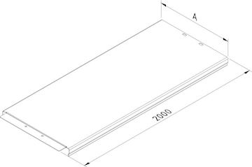 CT-C-400-2PG Kabelbaan deksel Klipsbaar 2mtr – pr/mtr
