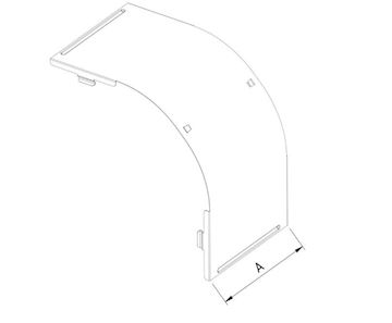 CT60-CFB90-100-PG kabelbaan deksel valbocht