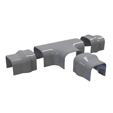 Tecnosystemi Optima Antraciet T-stuk 135 - pr/st - VPE 3