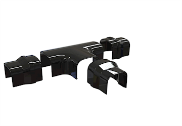Tecnosystemi Optima Zwart T-stuk 135 - pr/st - VPE 3