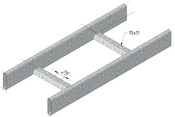 CLL60-200-3PG Kabelladder CLL60 3 mtr - pr/mtr